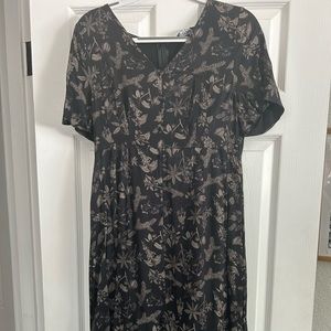 Disturbia Poisonous Plants Midi Dress